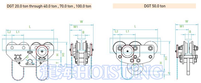 DGT进口黑熊手拉单轨行车结构图